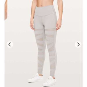 Lululemon Wunder Under Pant (High-Rise) *Tech Mesh 28" Dark Chrome 8